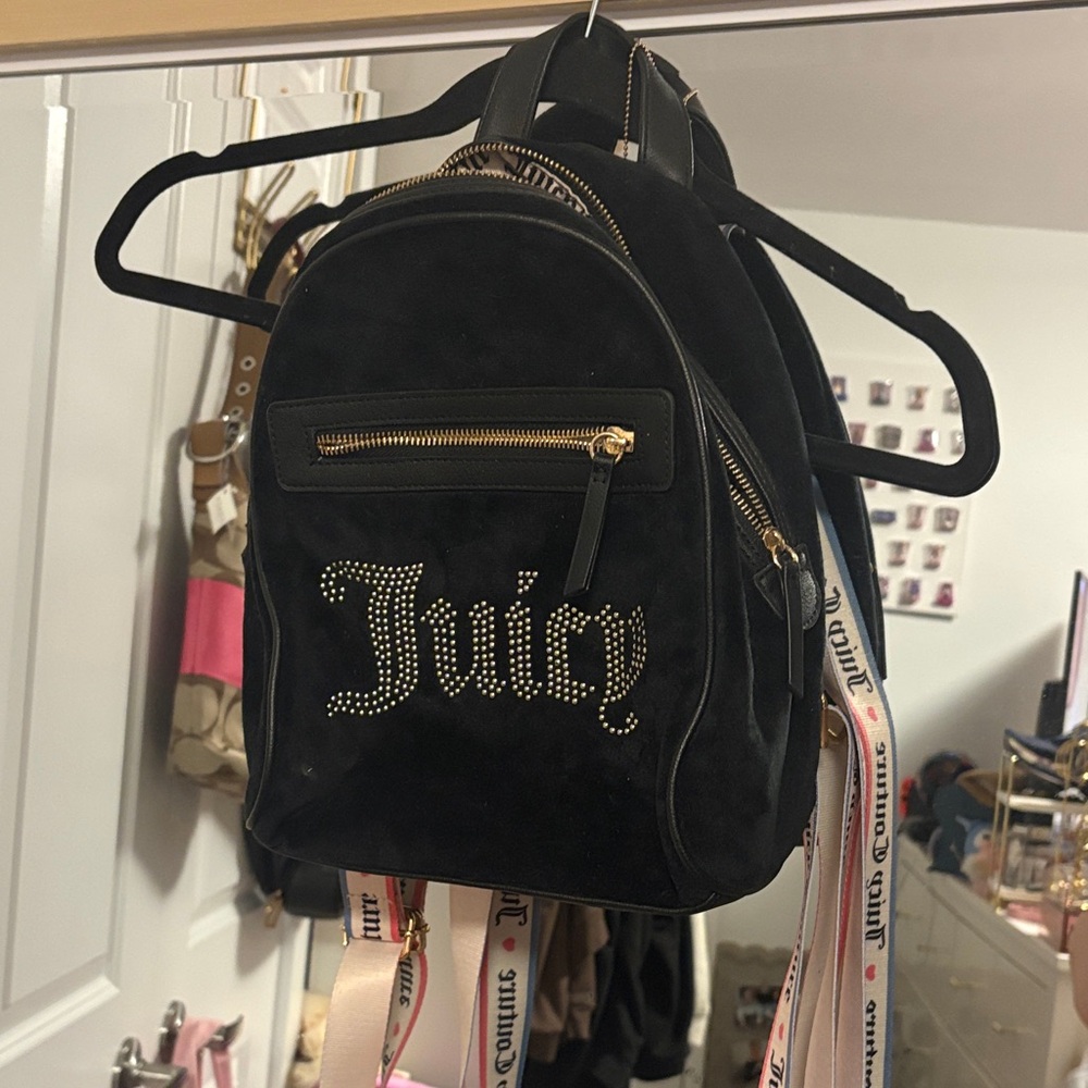 Juicy Couture Black and Gold Backpack